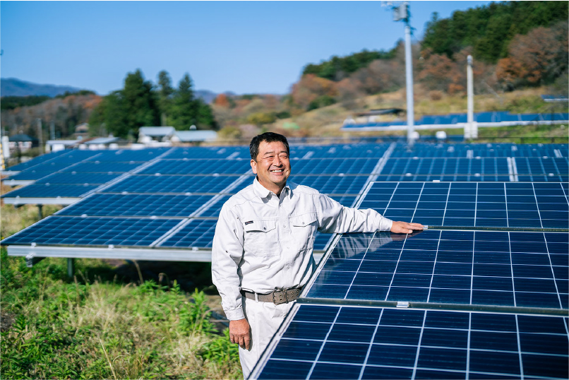 太陽光電池とヒデさん